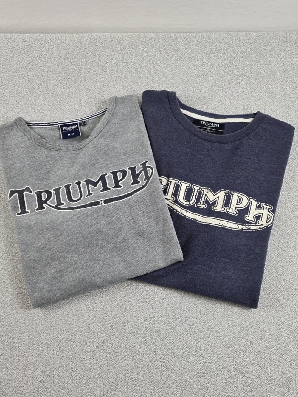 Bundle of 2 Men's Triumph Logo T‑Shirt Grey Blue Men's Med